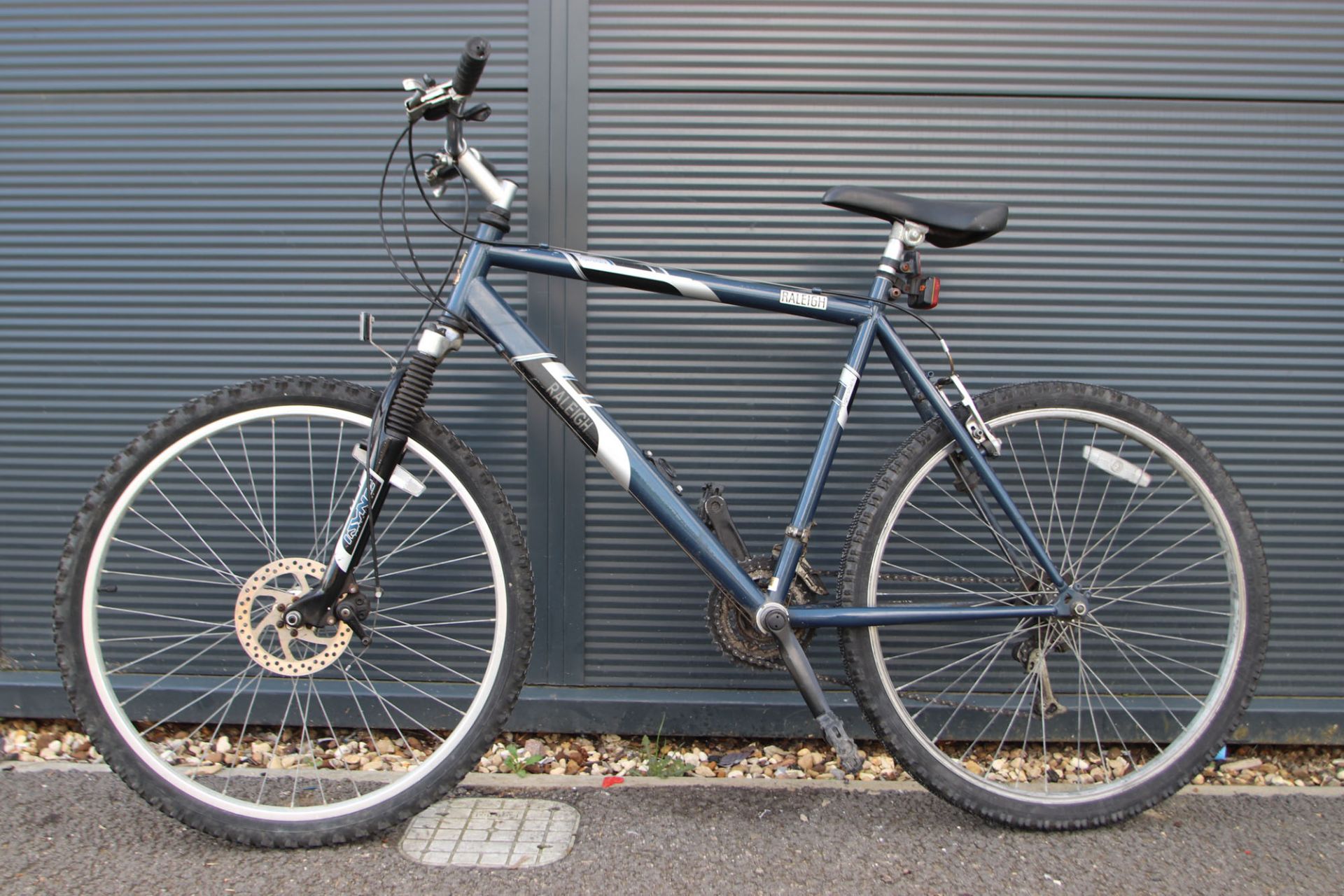 Blue Raleigh mountain bike