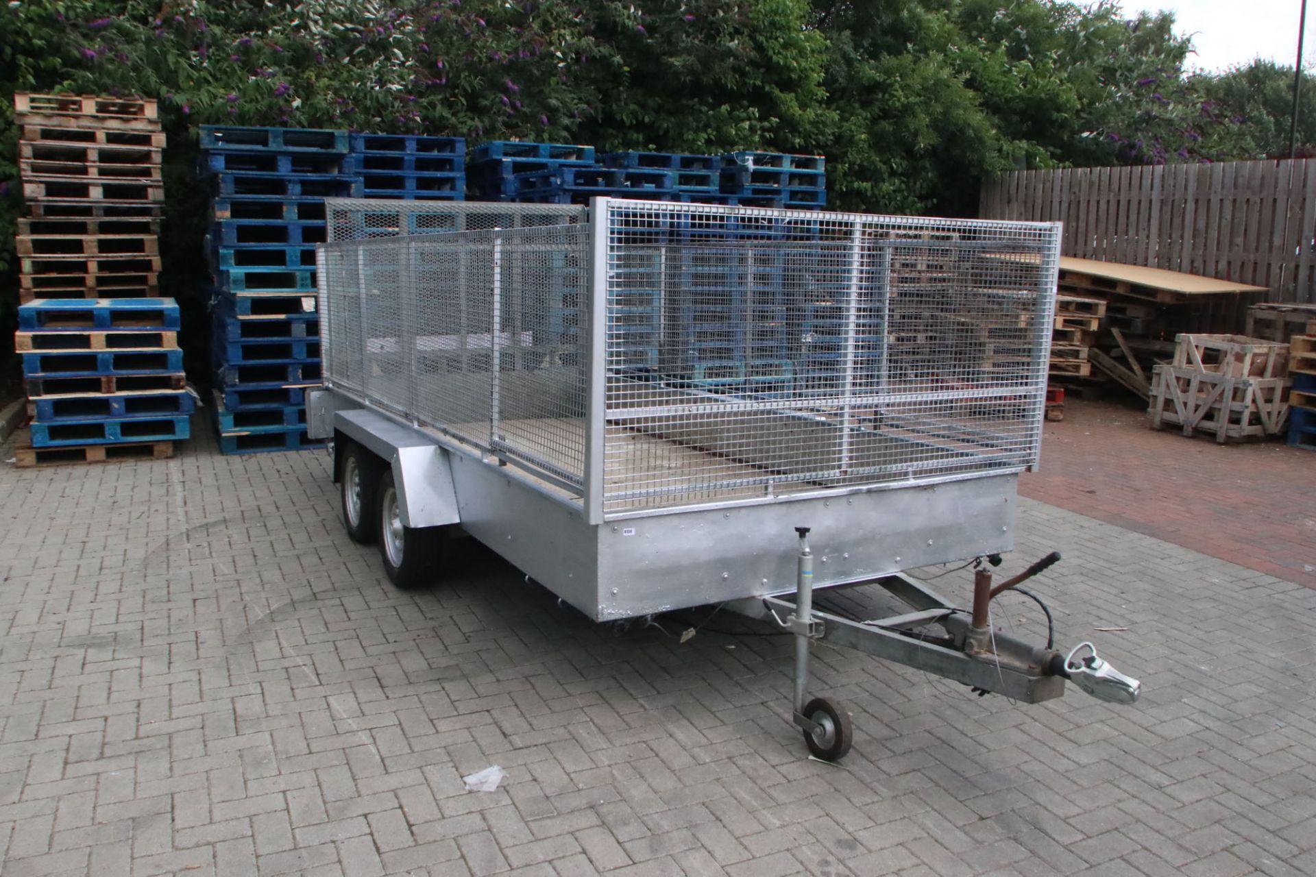 3.5m x 2m twin-axled cage trailer