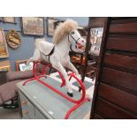 Vintage metal child's rocking horse