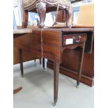 Dark wood Sutherland table with single drawer