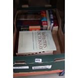 Single box of books inc. Encyclopedia, Dictionary, Webster's dictionary and others