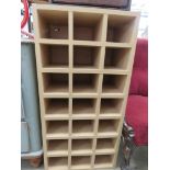 Light oak effect multi drawer storage shelving unit