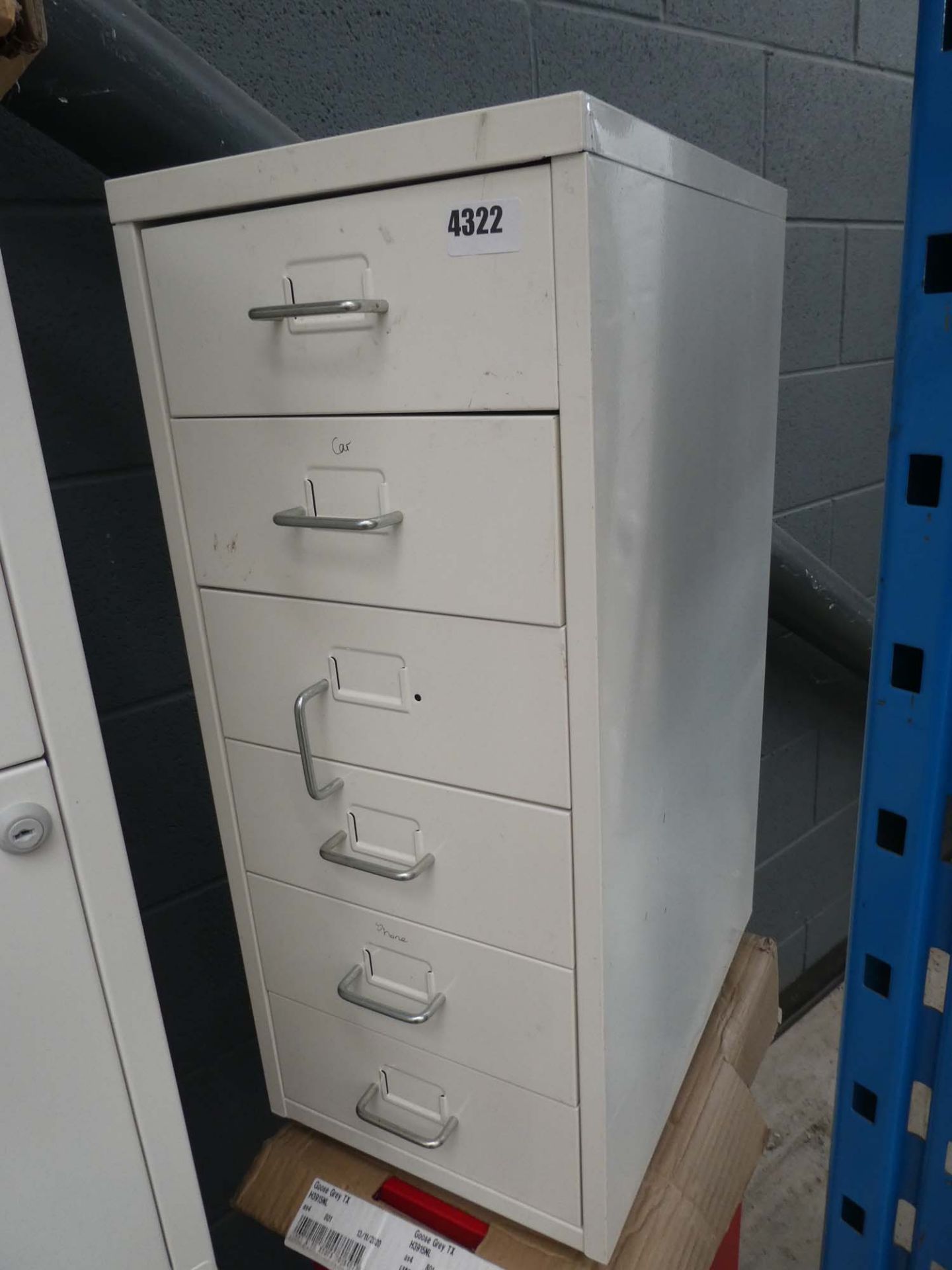 White multi drawer filing cabinet