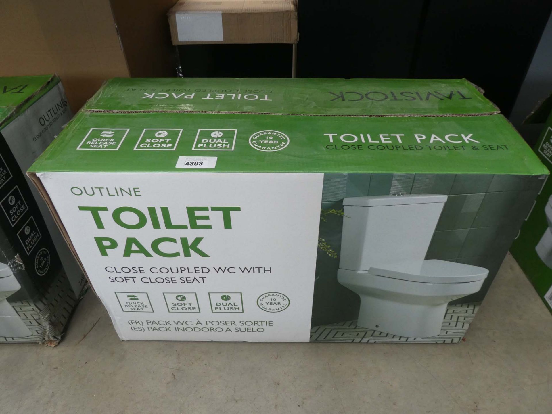 Boxed Tavistock toilet pan and cistern