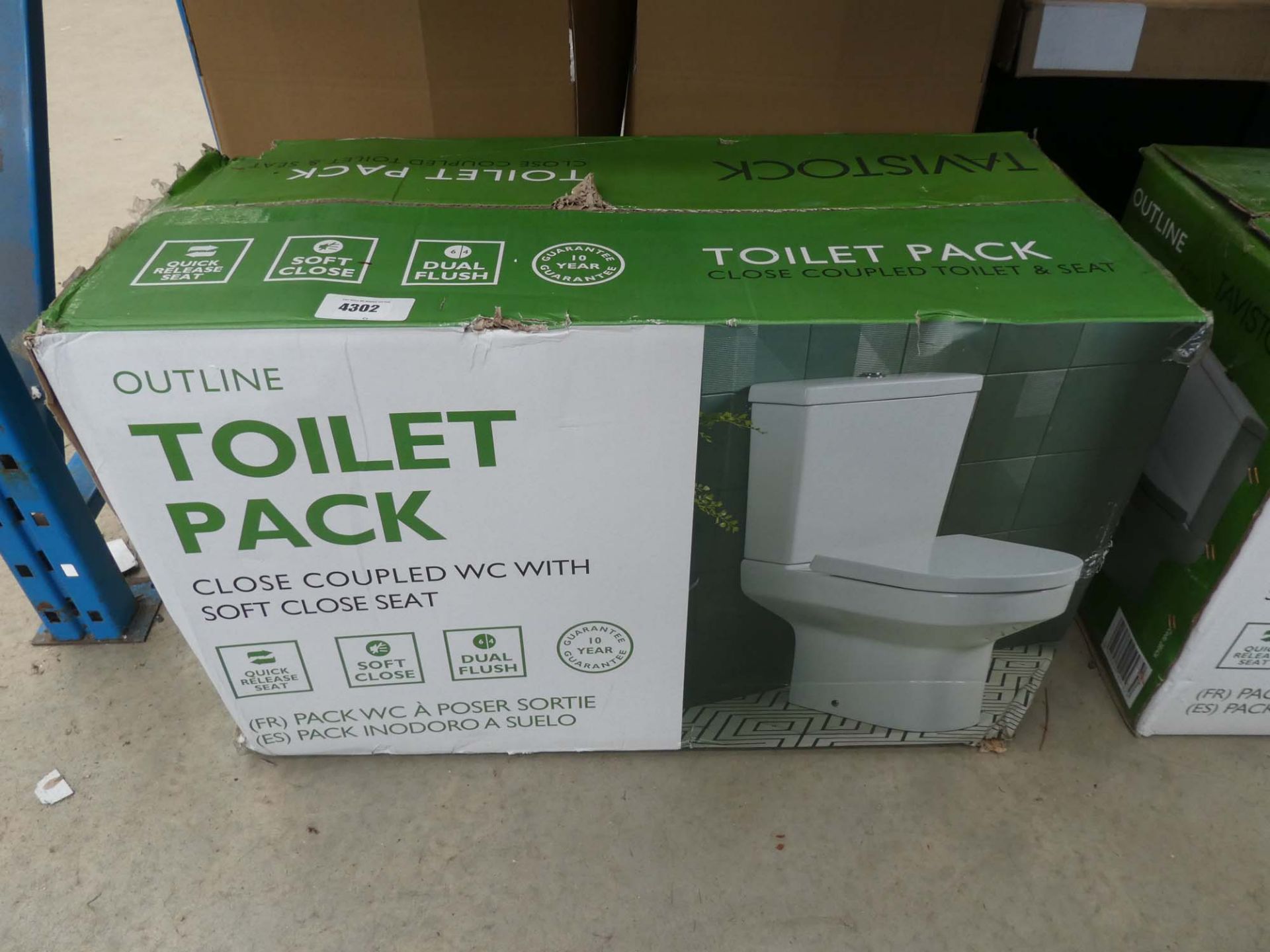 Boxed Tavistock toilet pan and cistern