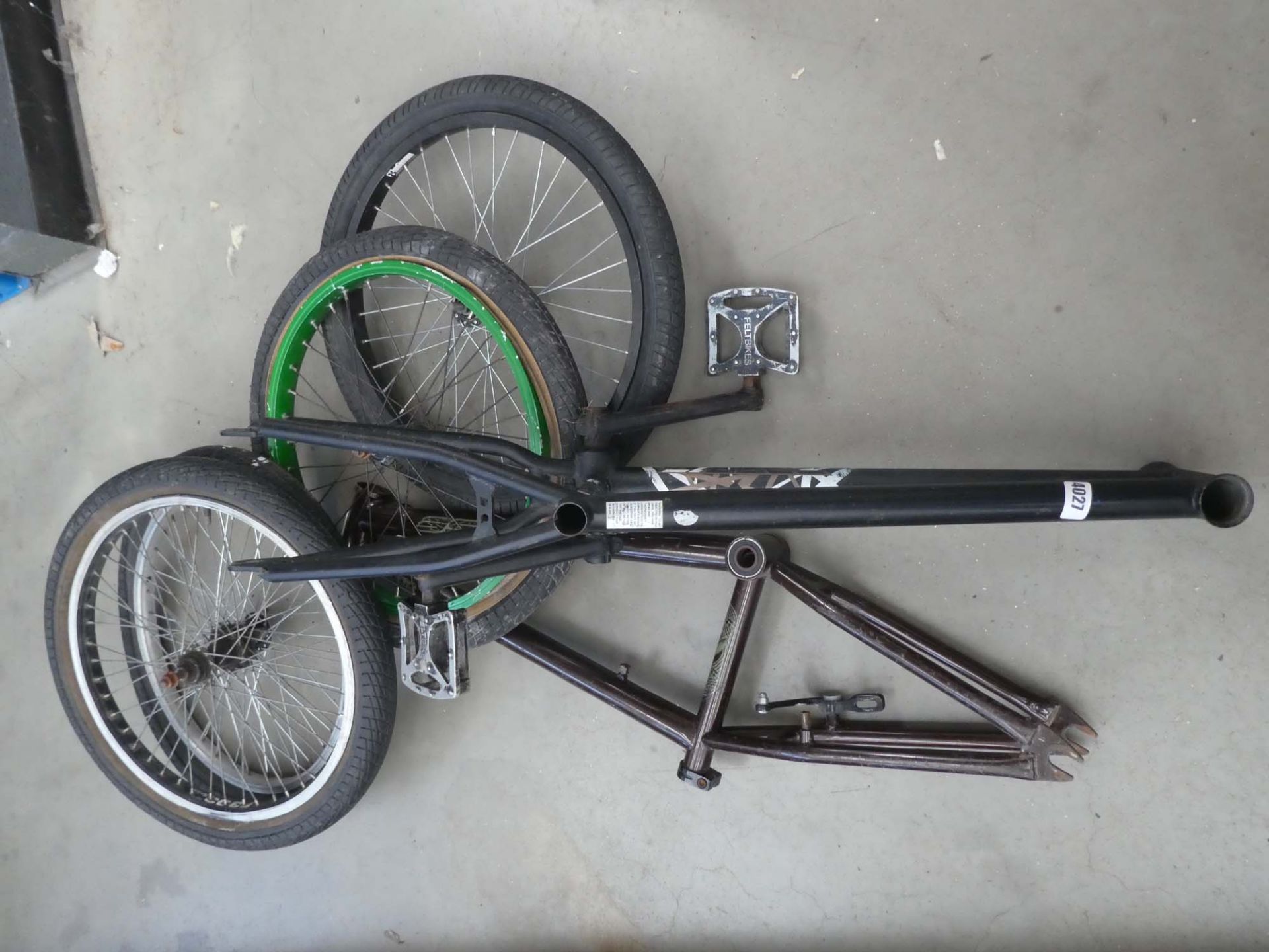 2 Haro BMX frames and 2 sets of wheels