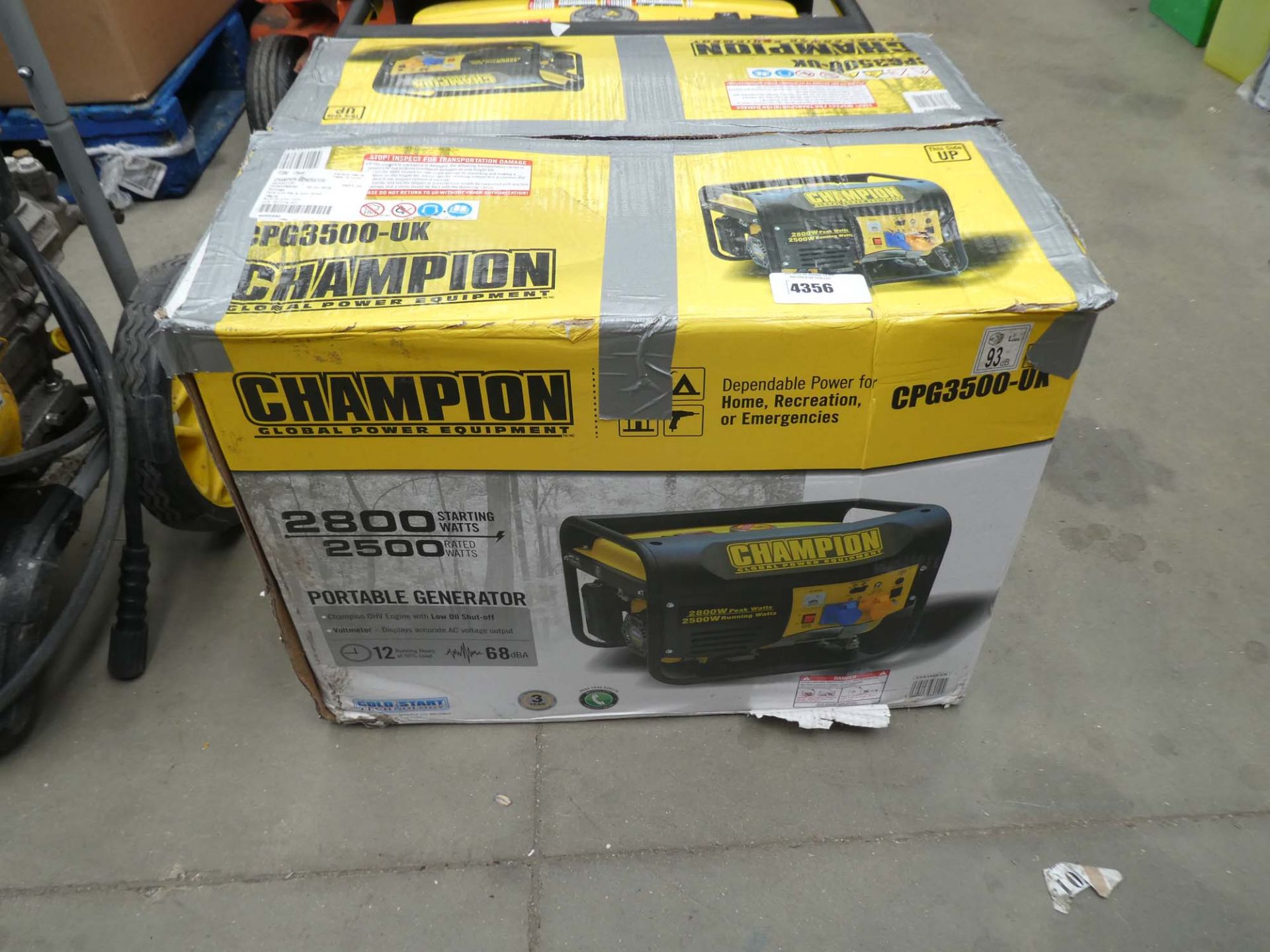 Boxed Champion petrol powered generator