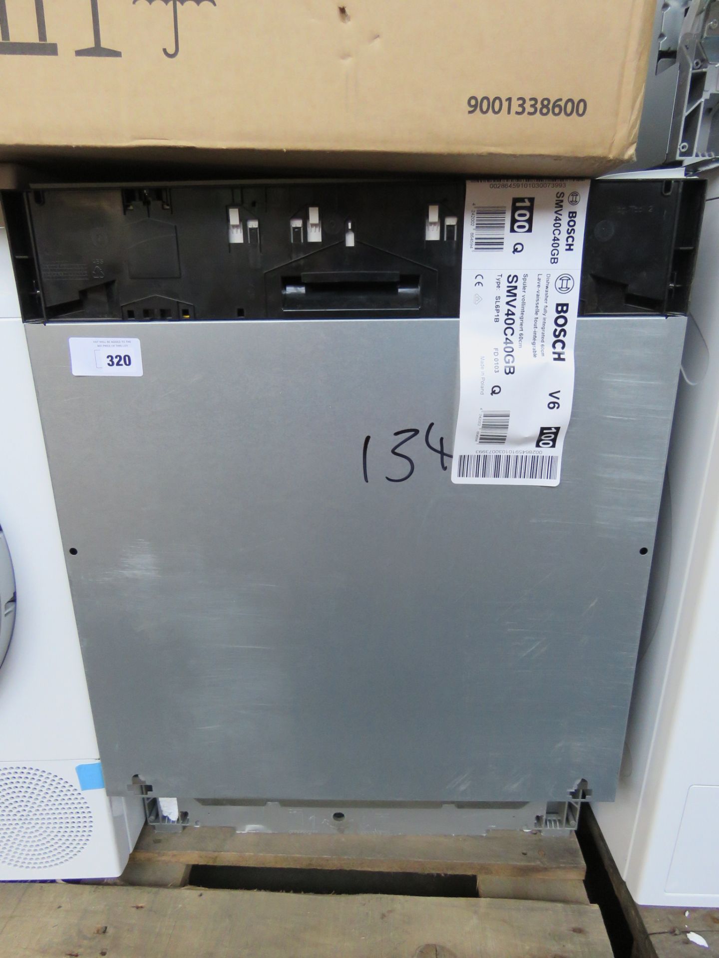 SMV40C40GBB Bosch Dishwasher fully integrated 60cm