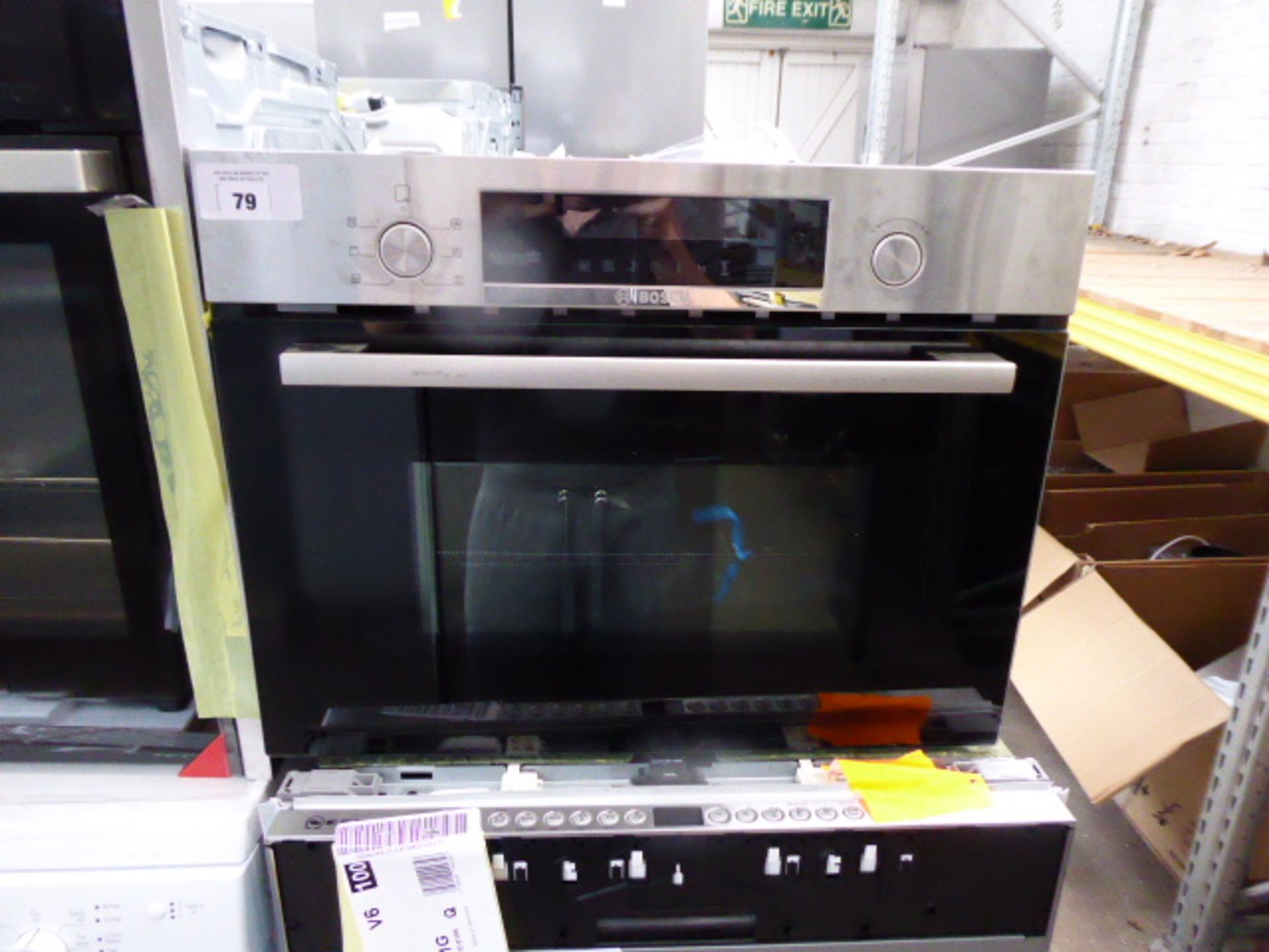 CMA585GS0BB Bosch Built-in Microwave with hot air function