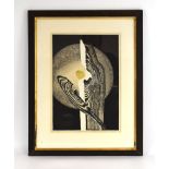 Japanese School, A gold heart surrounded by abstract forms, indistinctly signed, numbered 27/50,