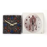 A Kienzle Boutique ceramic wall clock, 26 x 26 cm,