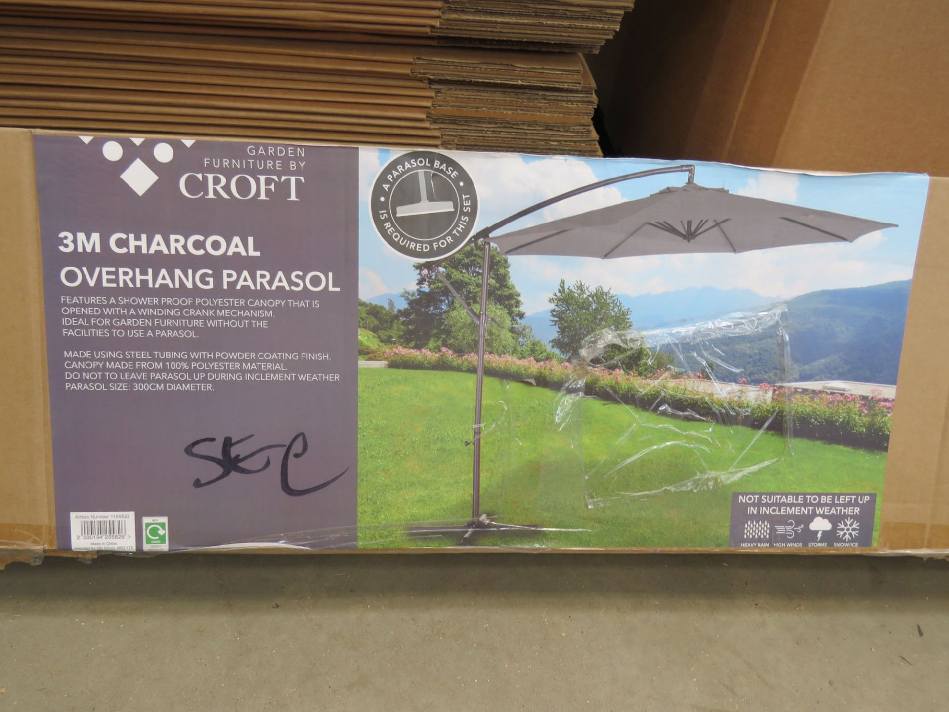 3m charcoal overhang carrousel - Image 2 of 2