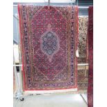 (2) Multi coloured woolen Indian floral pattern mat