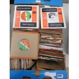 Box containing a qty of 7'' vinyl records