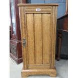 Oak single door pot cupboard