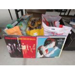 3 bags containing vinyl records