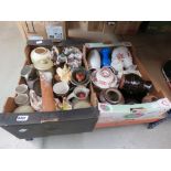 2 boxes of studio pottery