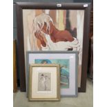 Quantity of prints - the ballerina, study of a nude and lady in white shirt