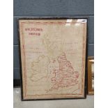 2132RR 170 Kate Morgan, September 1875: a sampler depicting the British Isles, 66 x 53 cm