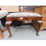 Late Victorian footstool with floral pattern