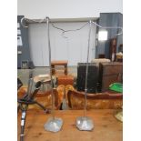 Pair of chromed 1950s adjustable shirt stands