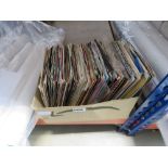 Box containing 7'' vinyl records