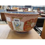 Oriental bowl with Ho-ho bird pattern (as found)