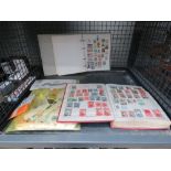 Cage of loose stamps and albums