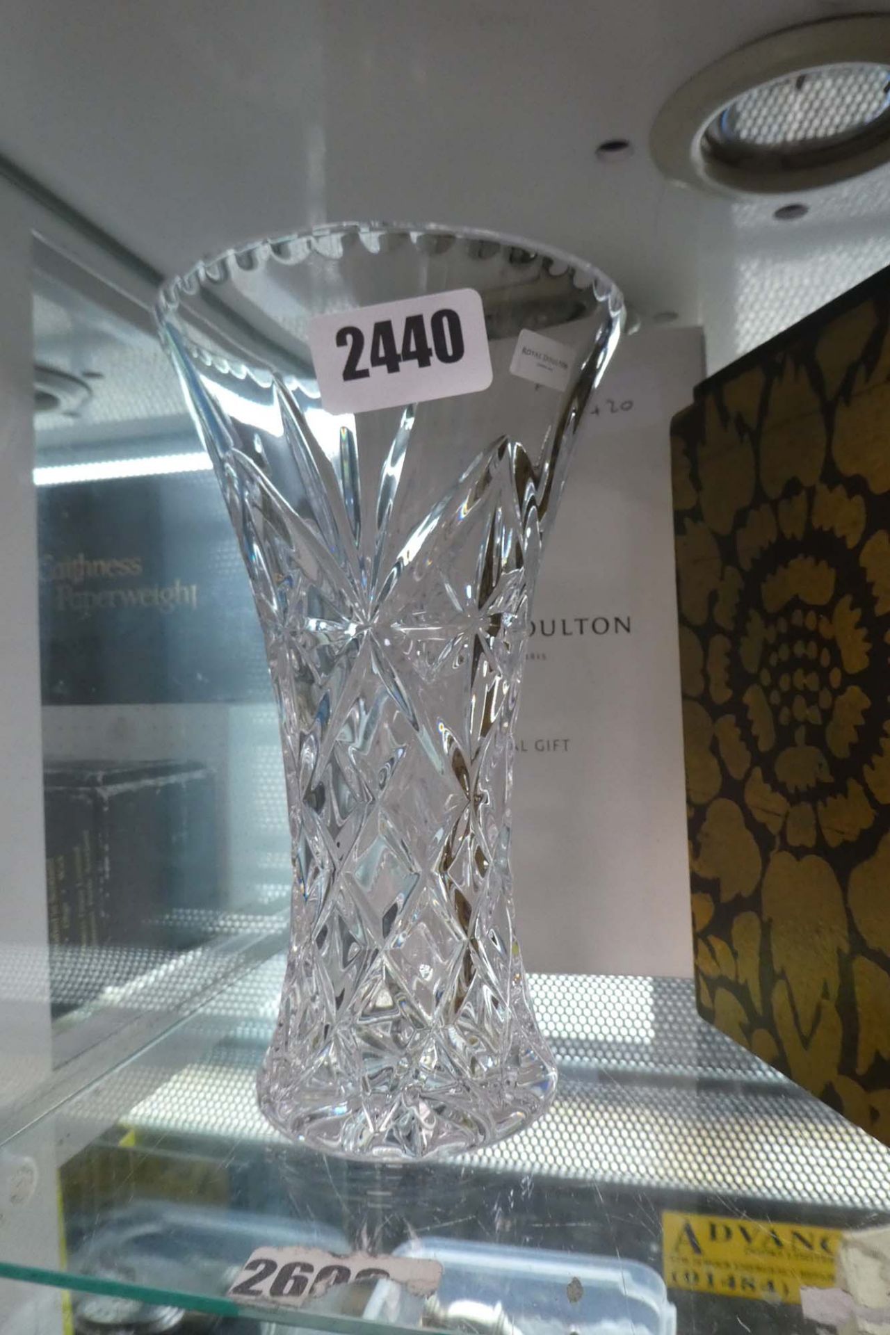 Doulton crystal gift vase
