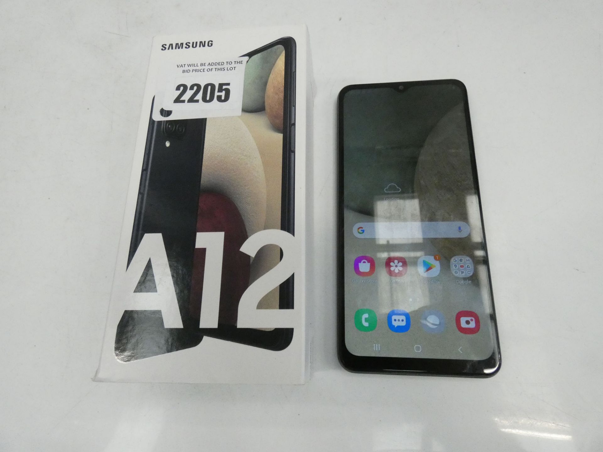 Samsung A12 64GB smartphone with box
