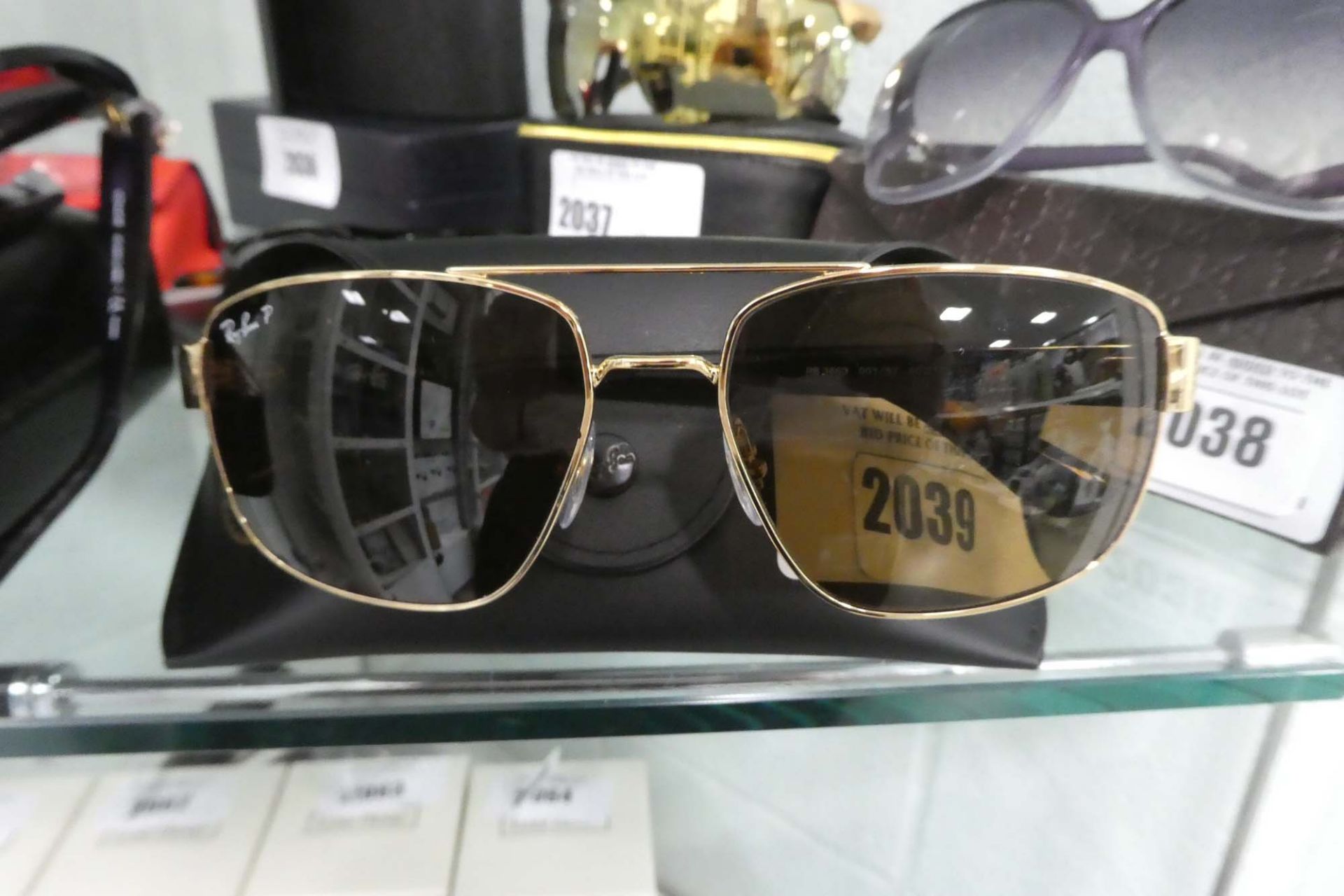 Pair of Rayban sunglasses with carry case, RB3663