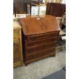 Reproduction writing bureau with 4 drawers