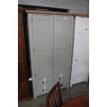 (6) Oak sage coloured 2 door kitchen larder unit with 3 drawers under