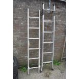 2 metal ladders