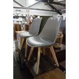 Pair of modern grey chairs