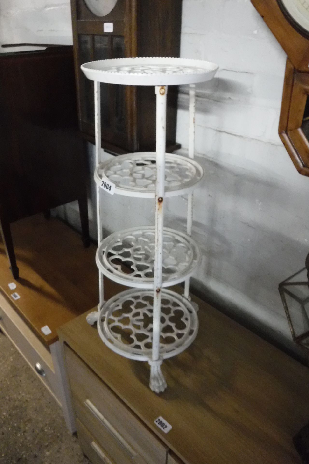 Wrought iron 4 tier pot stand