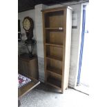 (8) Modern light oak 4 shelf bookcase