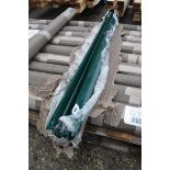 Pack of 10 green metal garden fence posts