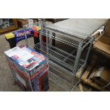 Chrome 3 shelf pot trolley