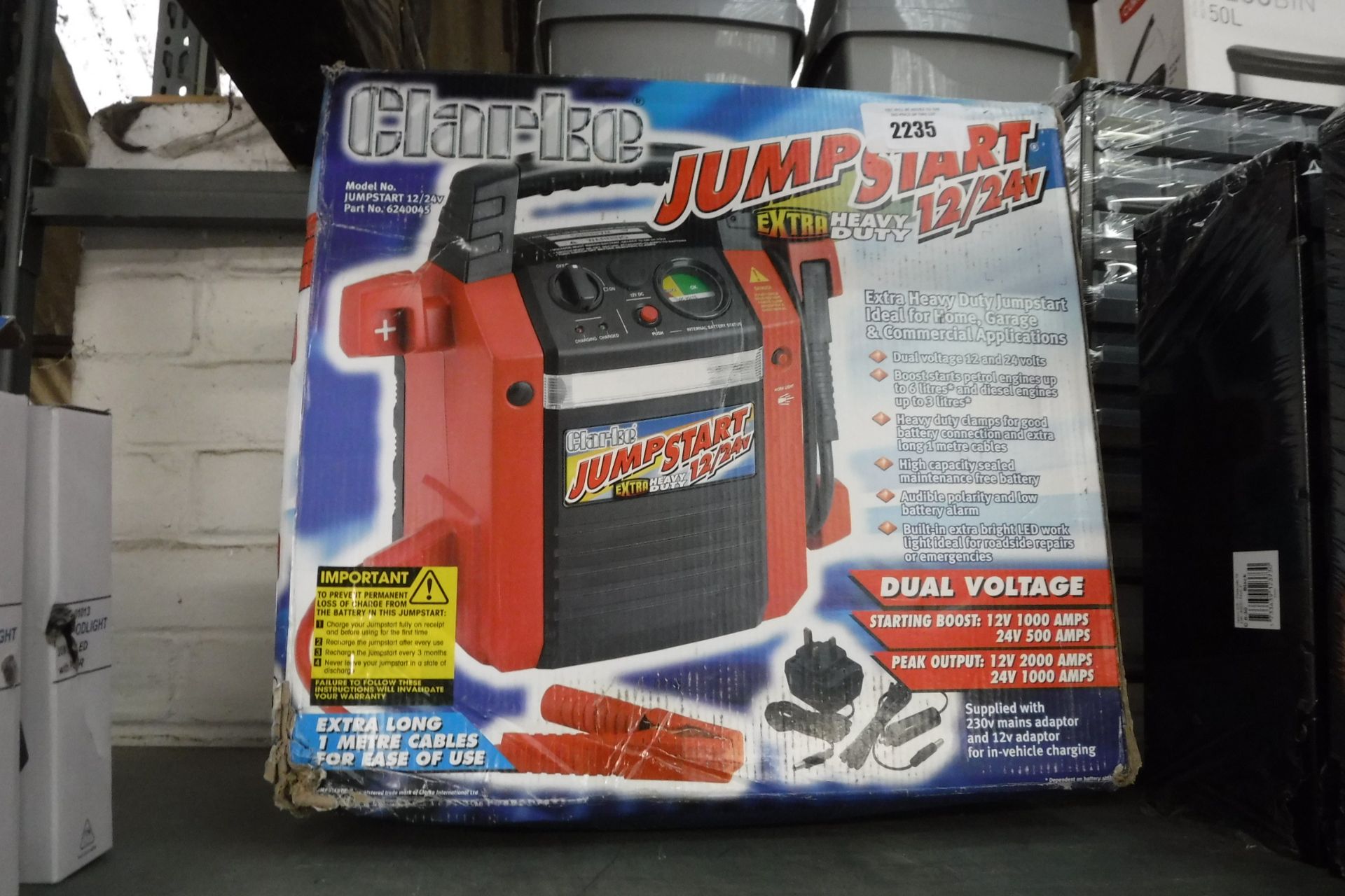 Boxed Clarke heavy duty jump start