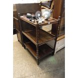 Oversized oak hostess trolley