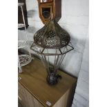 Modern brass effect lantern top