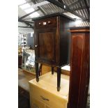 Mahogany flame style pot cupboard with single drawer