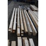 Pallet of 7 bundles of approx. 8 3x1 planks of wood