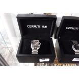 Cased Cerruti 1881 mens watch