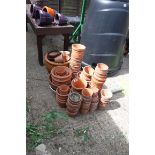 Large quantity of various ceramic plant pots