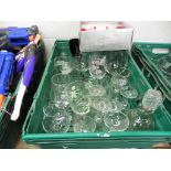 Crate of various glassware and decanter