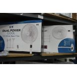 2 boxed NSA Dual Power 12'' standard fans