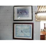 2 framed watercolours