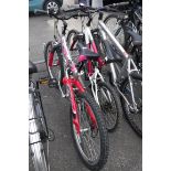 2 childs bikes in pink